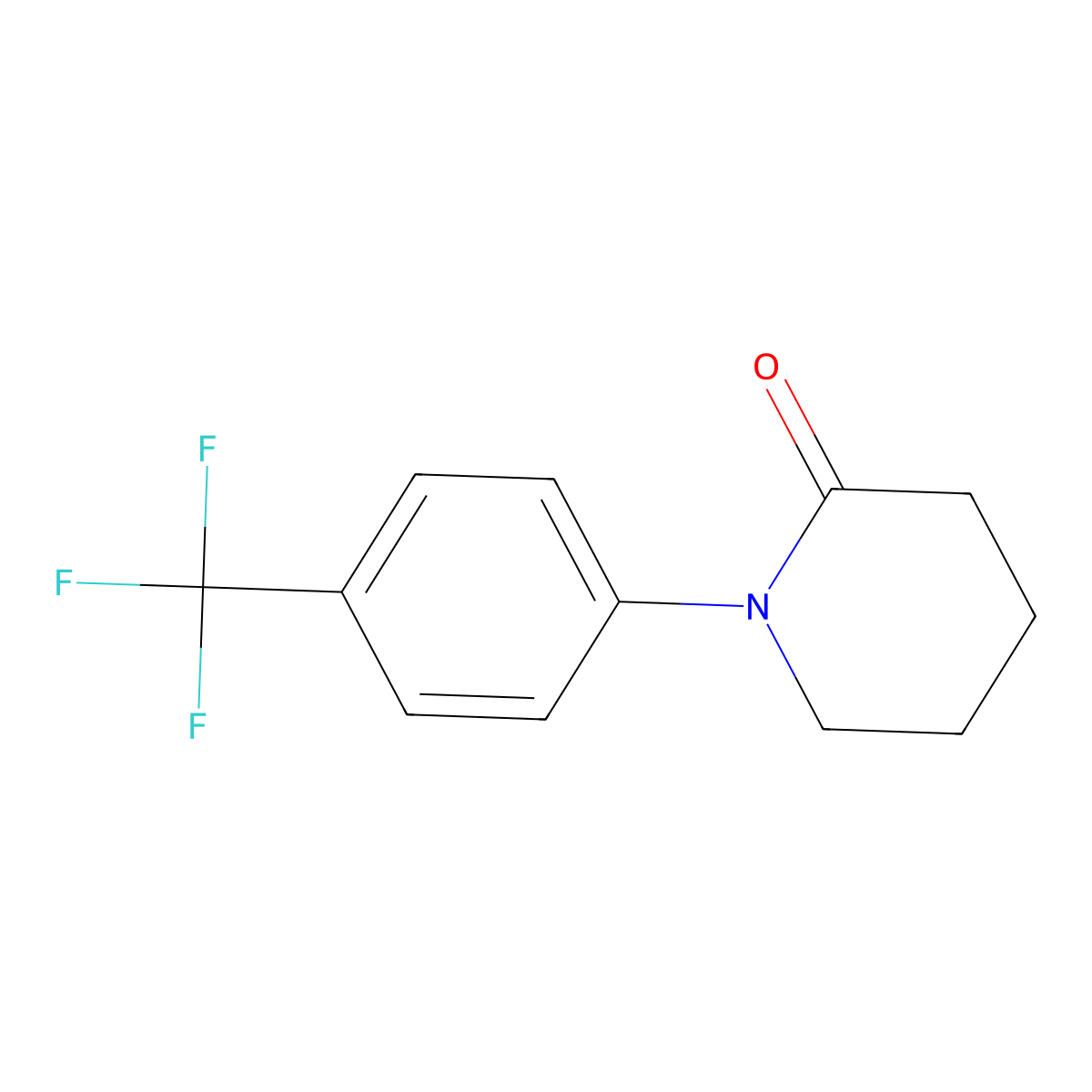 1-[4-(Trifluoromethyl)phenyl]piperidin-2-one molecular structure, CAS 27471-52-9