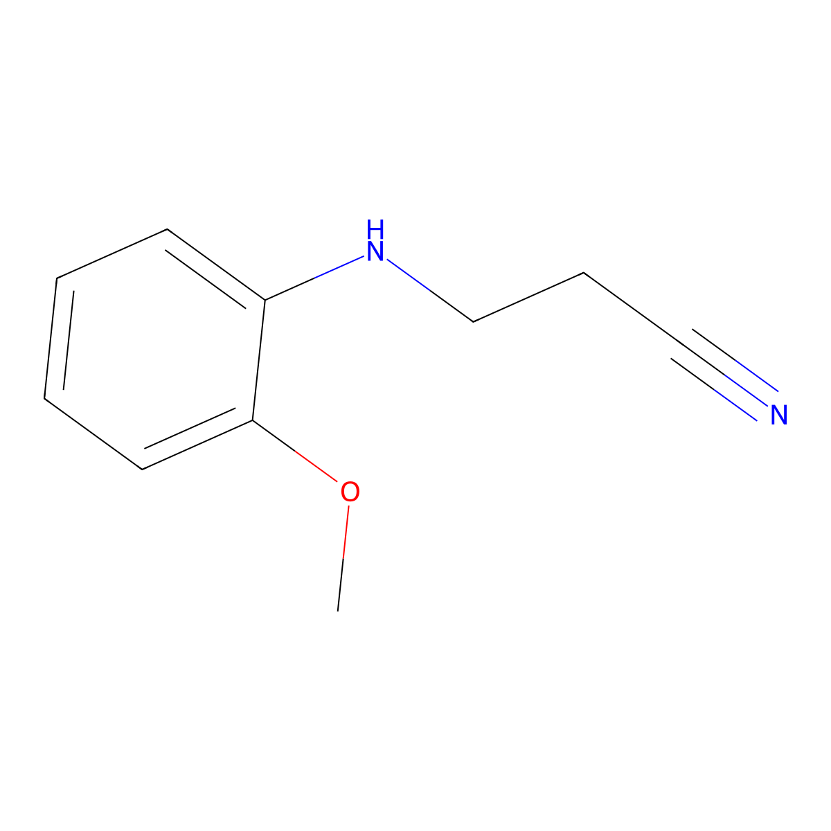 3-(2-Methoxy-phenylamino)-propionitrile molecular structure, CAS 27472-15-7
