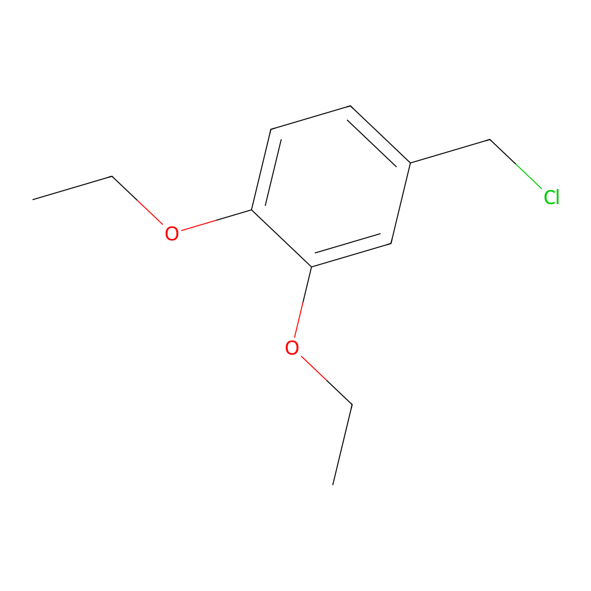 4-Chloromethyl-1,2-diethoxy-benzene molecular structure, CAS 27472-20-4