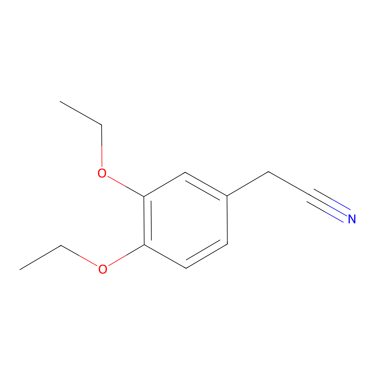 (3,4-Diethoxyphenyl)acetonitrile molecular structure, CAS 27472-21-5