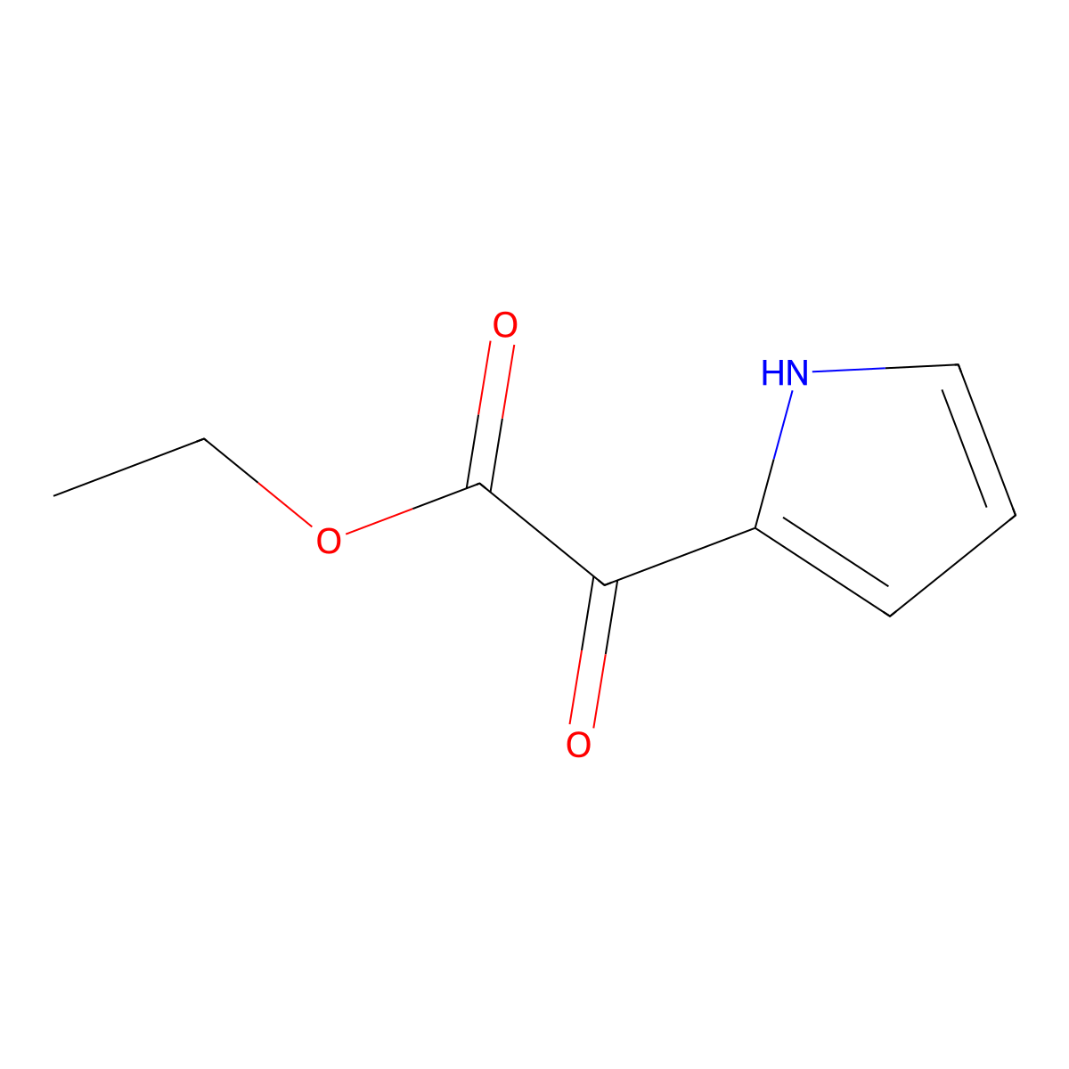 ethyl 2-oxo-2-(1H-pyrrol-2-yl)acetate molecular structure, CAS 27472-43-1