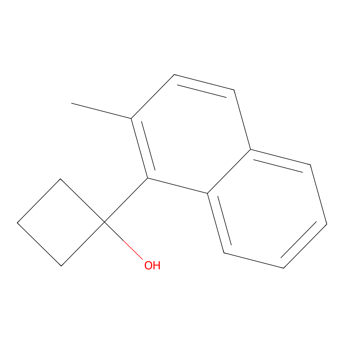 1-(2-Methylnaphthalen-1-yl)cyclobutanol molecular structure, CAS 2747206-70-6