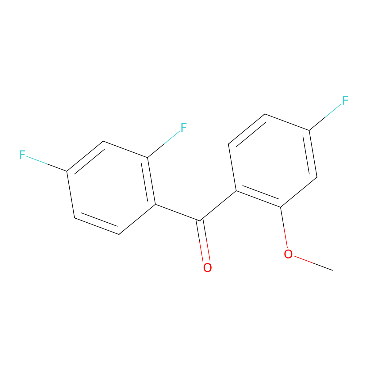 (2,4-Difluorophenyl)(4-fluoro-2-methoxyphenyl)methanone molecular structure, CAS 2747248-53-7