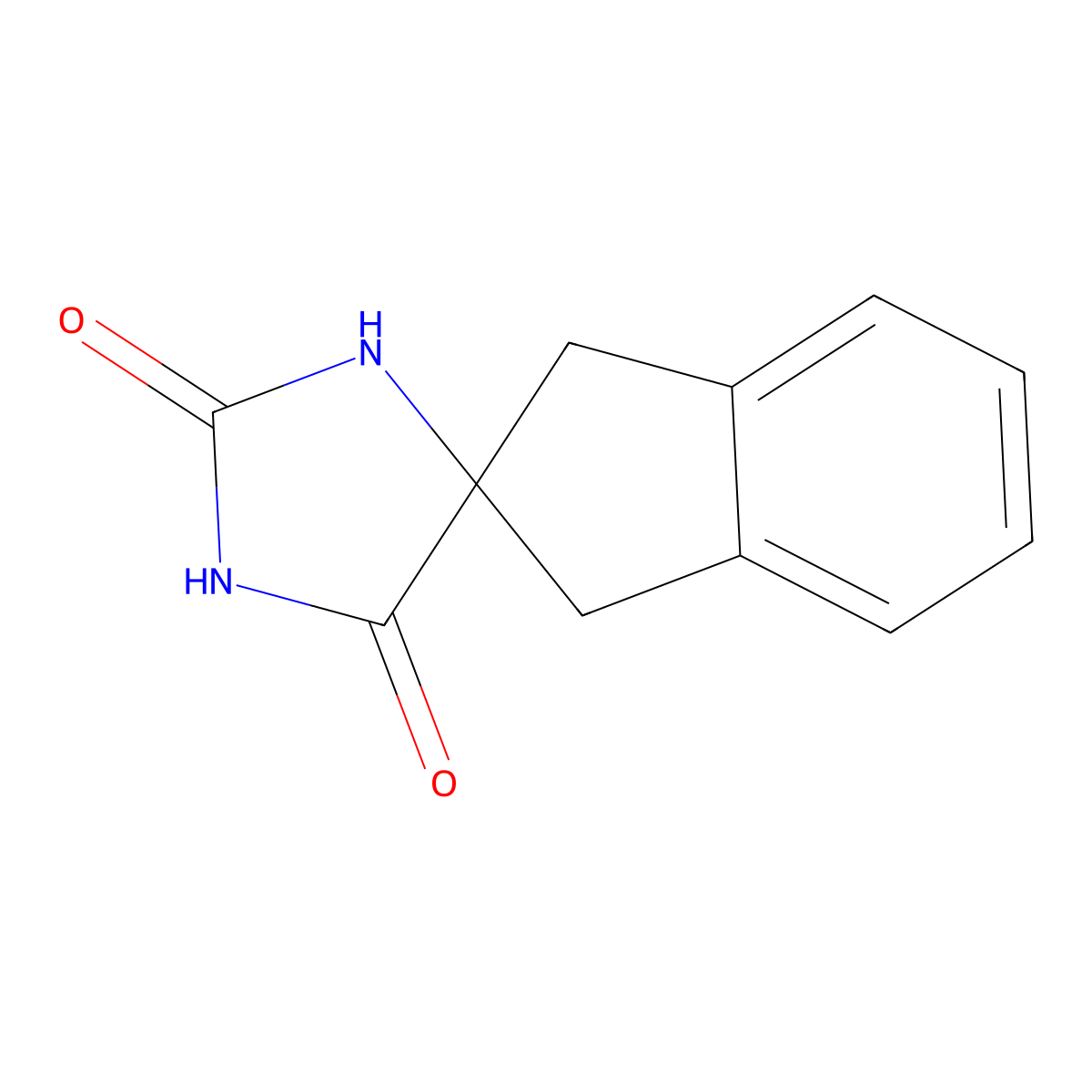 1',3'-Dihydrospiro[imidazolidine-4,2'-indene]-2,5-dione molecular structure, CAS 27473-61-6
