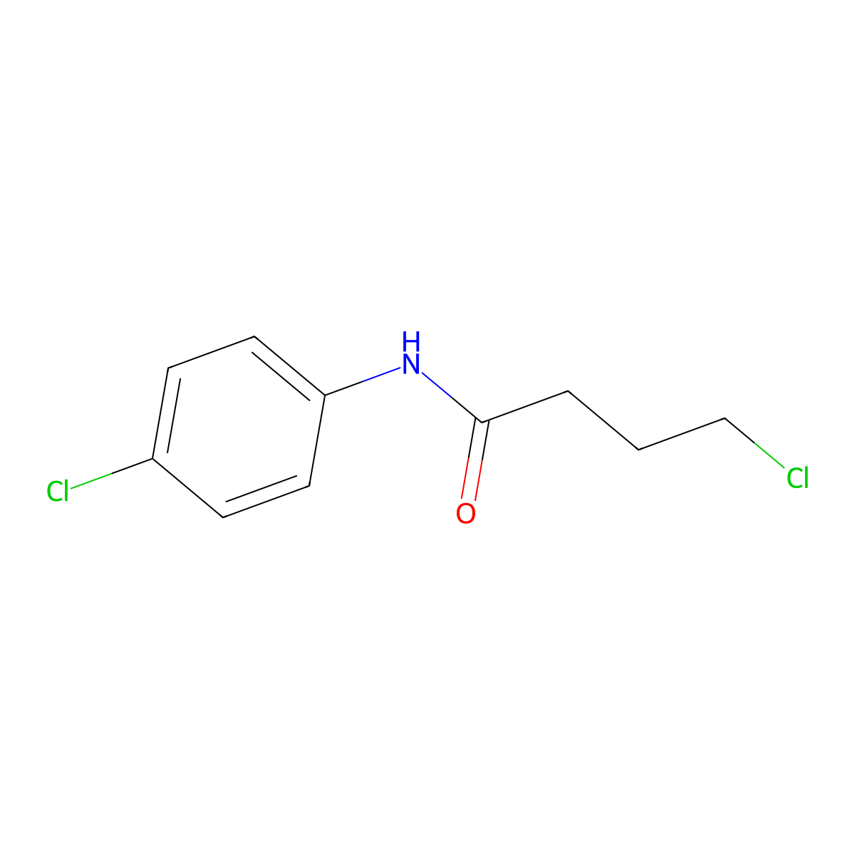 4-chloro-N-(4-chlorophenyl)butanamide molecular structure, CAS 27473-98-9