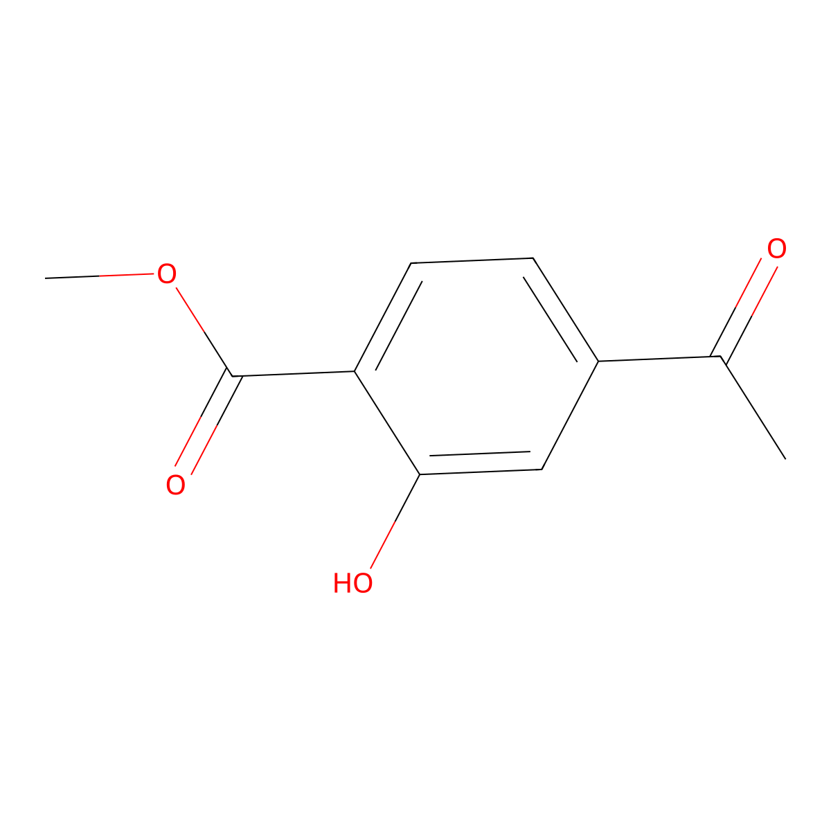 Methyl 4-acetyl-2-hydroxybenzoate molecular structure, CAS 27475-11-2
