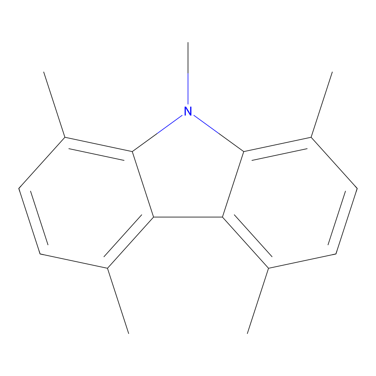 1,4,5,8,9-Pentamethylcarbazole molecular structure, CAS 27477-88-9
