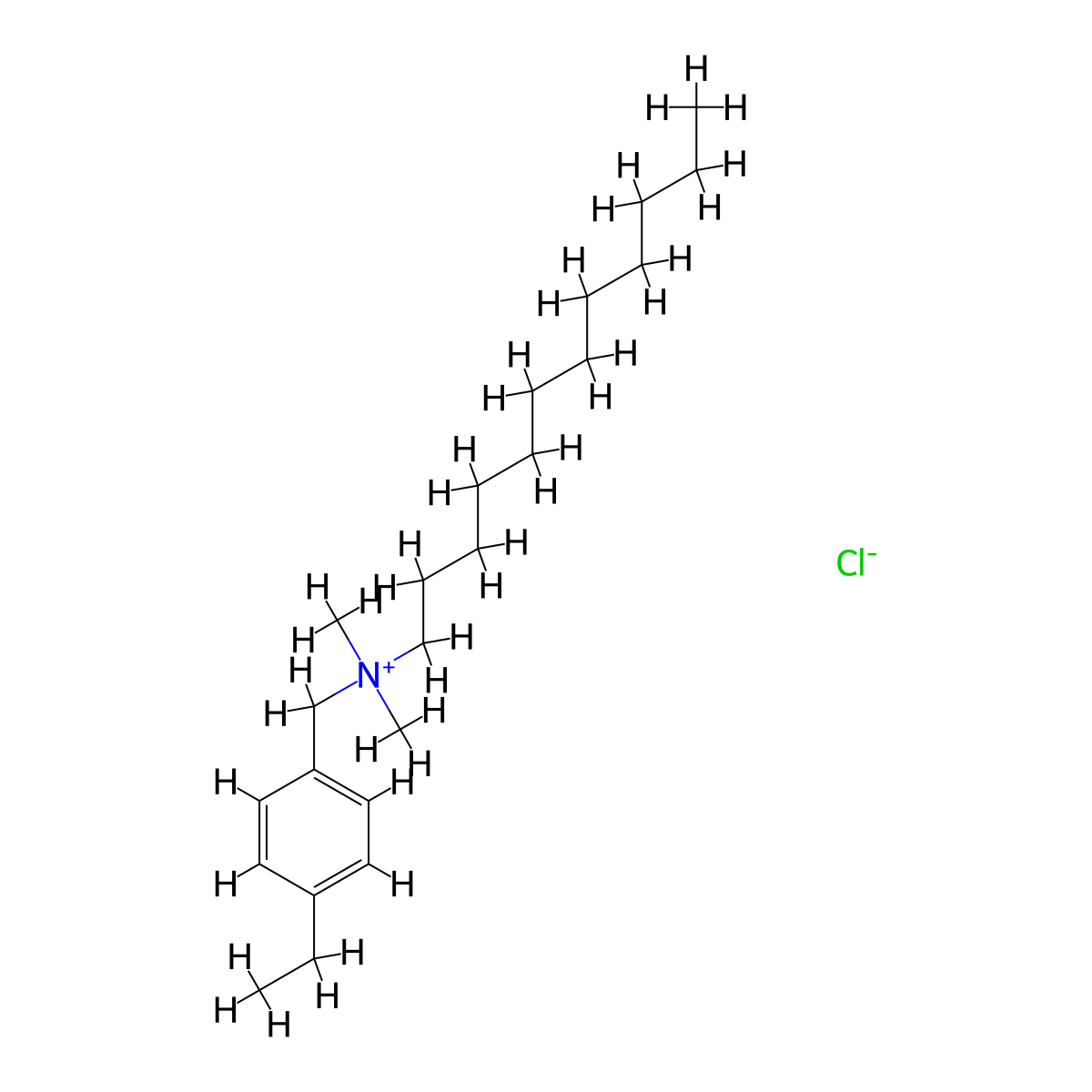 Quaternium-14 molecular structure, CAS 27479-28-3