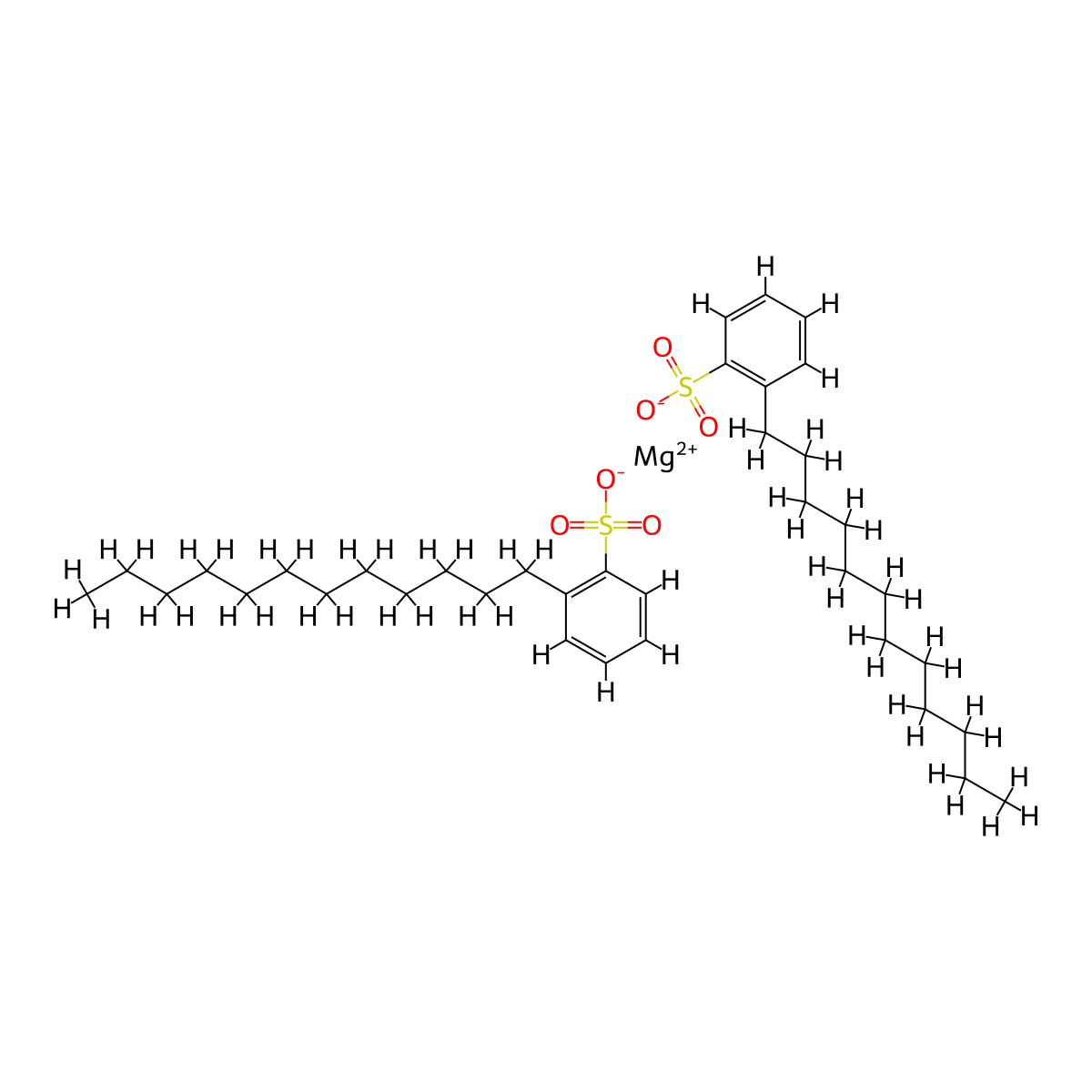 Magnesium dodecyl benzene sulfonate molecular structure, CAS 27479-45-4