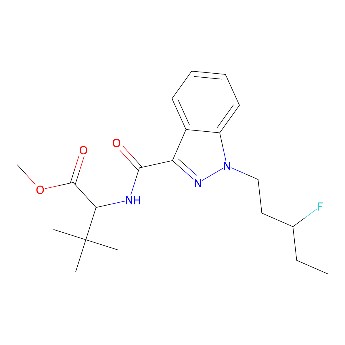 Methyl N-{[1-(3-fluoropentyl)-1H-indazol-3-yl]carbonyl}-3-methyl-L-valinate molecular structure, CAS 2747985-30-2