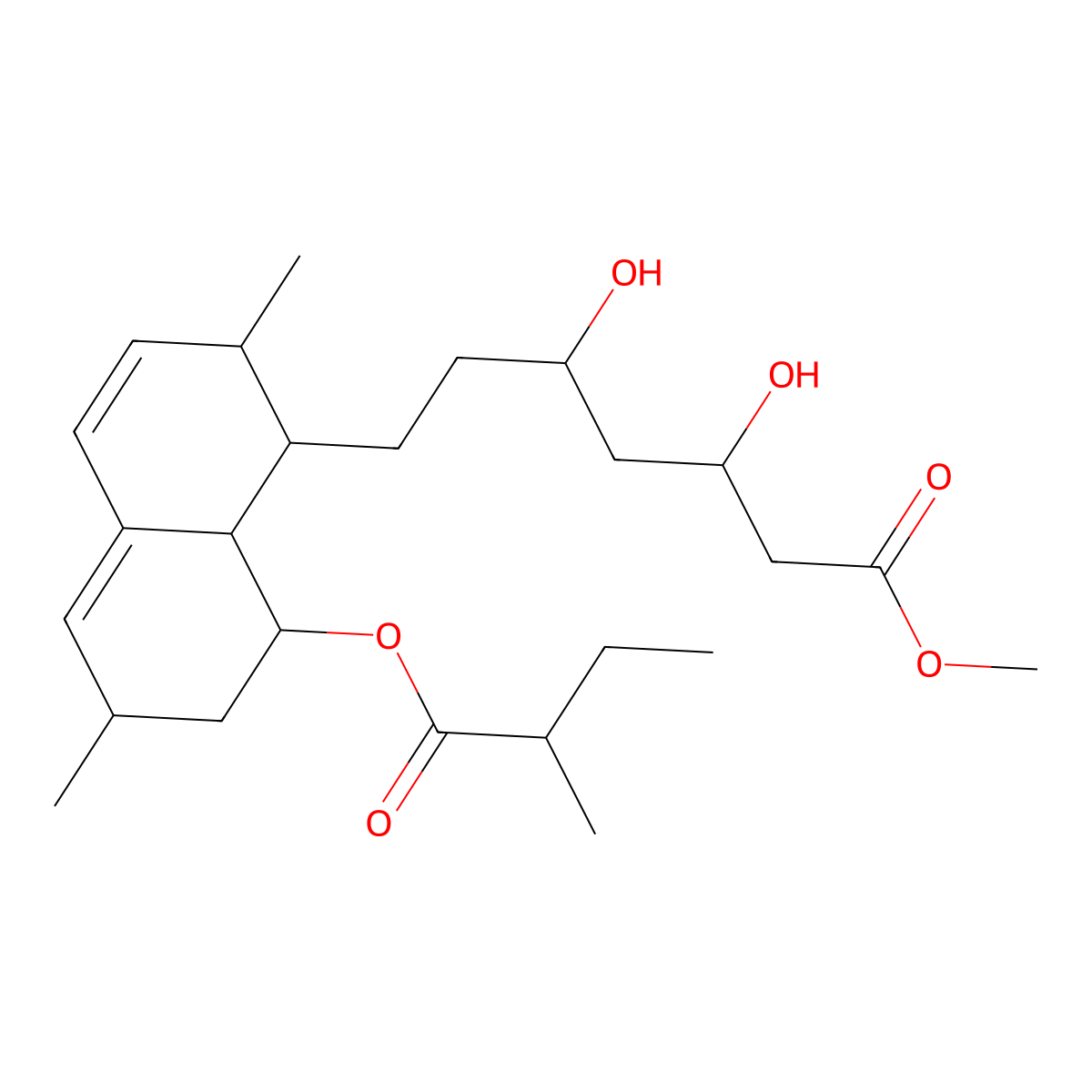 Lovastatin methyl ester molecular structure, CAS 2747999-13-7