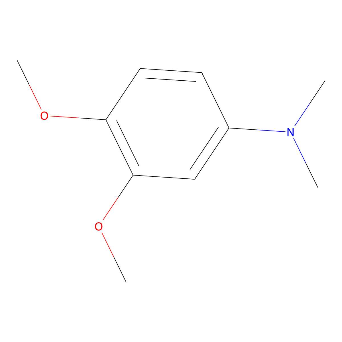 3,4-Dimethoxy-N,N-dimethylaniline molecular structure, CAS 2748-79-0