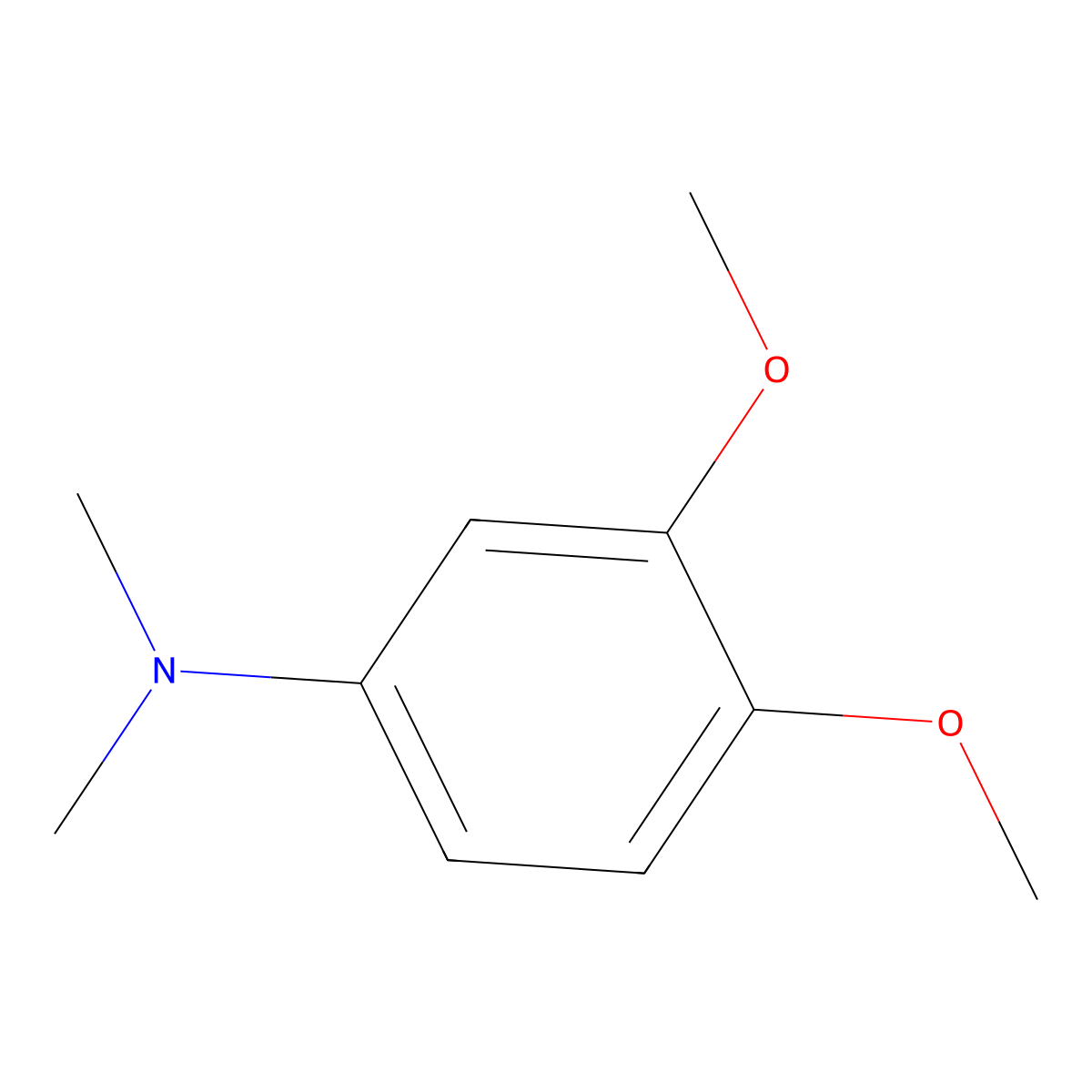 3,4-Dimethoxy-N,N-dimethylaniline molecular structure, CAS 2748-79-0