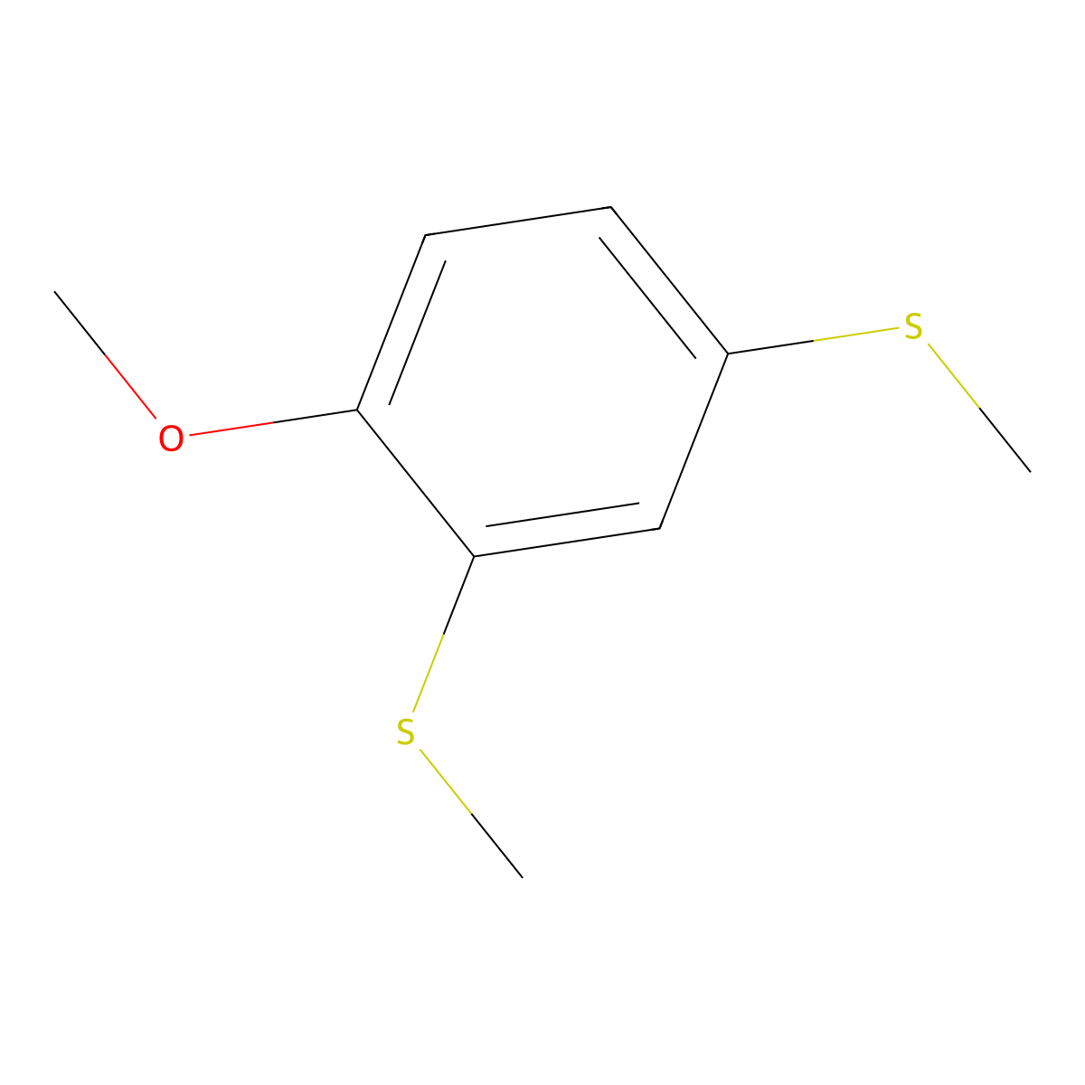 (4-Methoxy-1,3-phenylene)bis(methylsulfane) molecular structure, CAS 2748-81-4