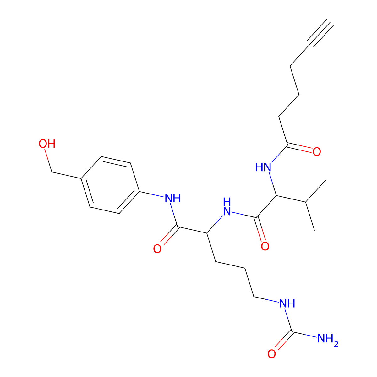 Alkyne-Val-Cit-PAB-OH molecular structure, CAS 2748039-76-9