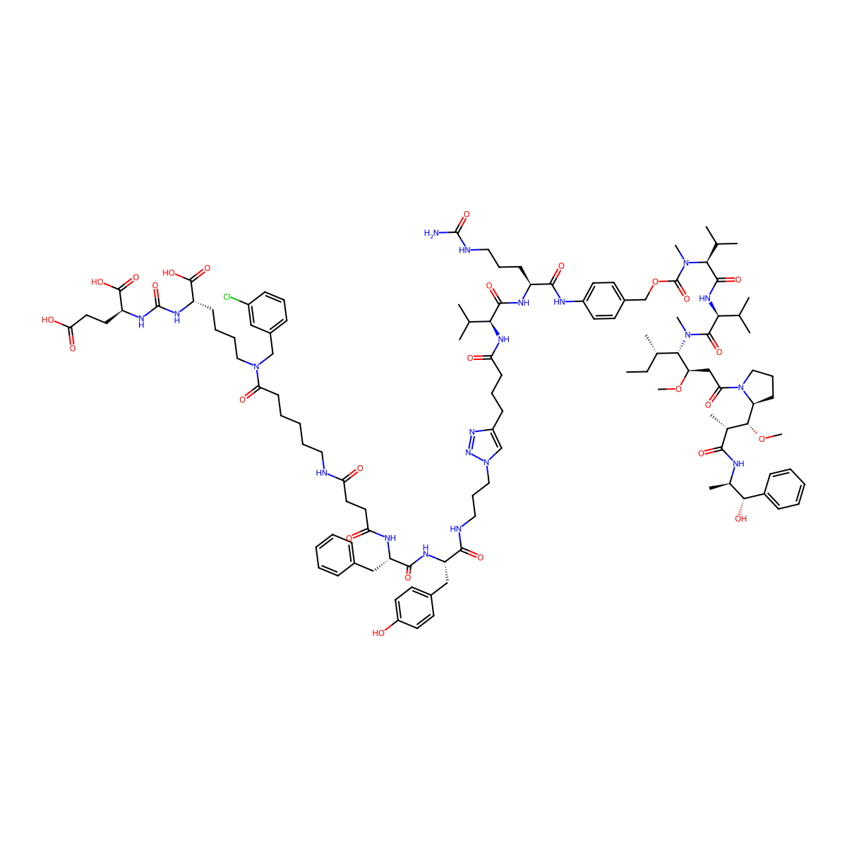 PSMA-Val-Cit-PAB-MMAE molecular structure, CAS 2748039-79-2