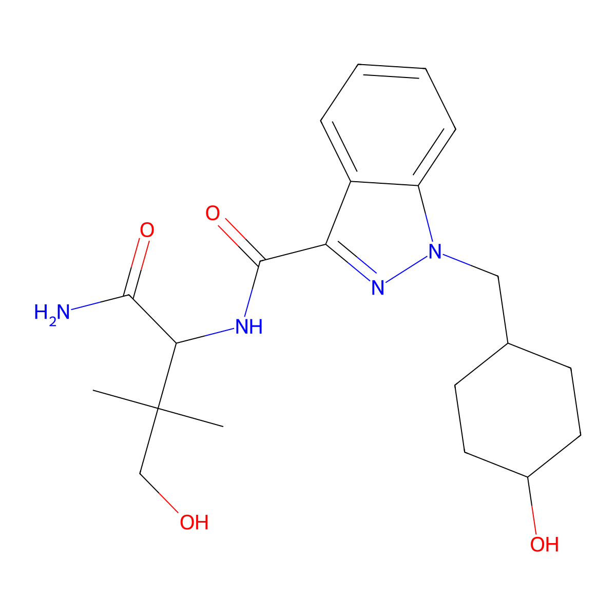 MAB-CHMINACA metabolite M11 molecular structure, CAS 2748161-34-2