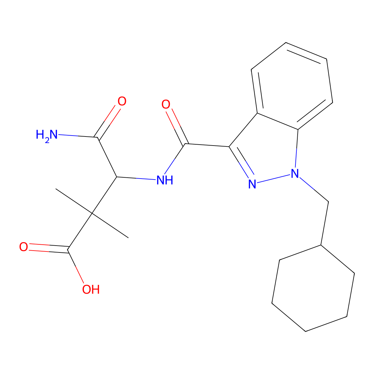 MAB-CHMINACA metabolite M6 molecular structure, CAS 2748161-37-5