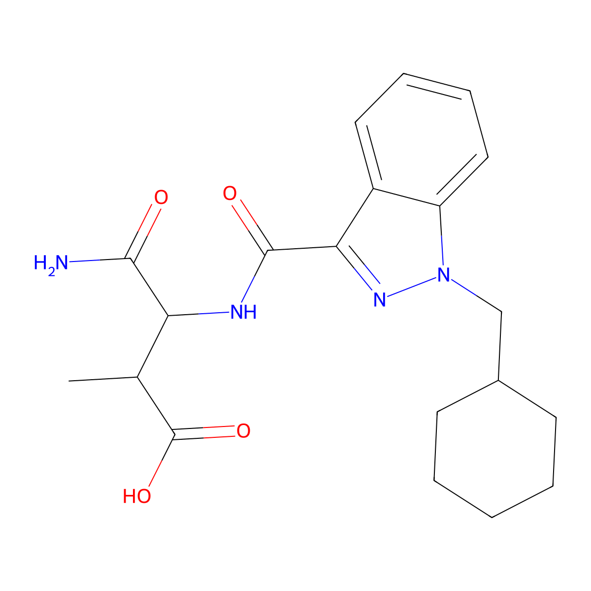 AB-CHMINACA metabolite M6 molecular structure, CAS 2748161-80-8