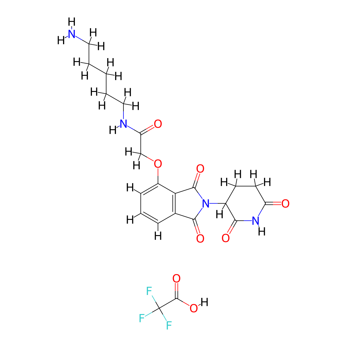 Thalidomide-O-amide-C5-NH2 TFA molecular structure, CAS 2748161-83-1