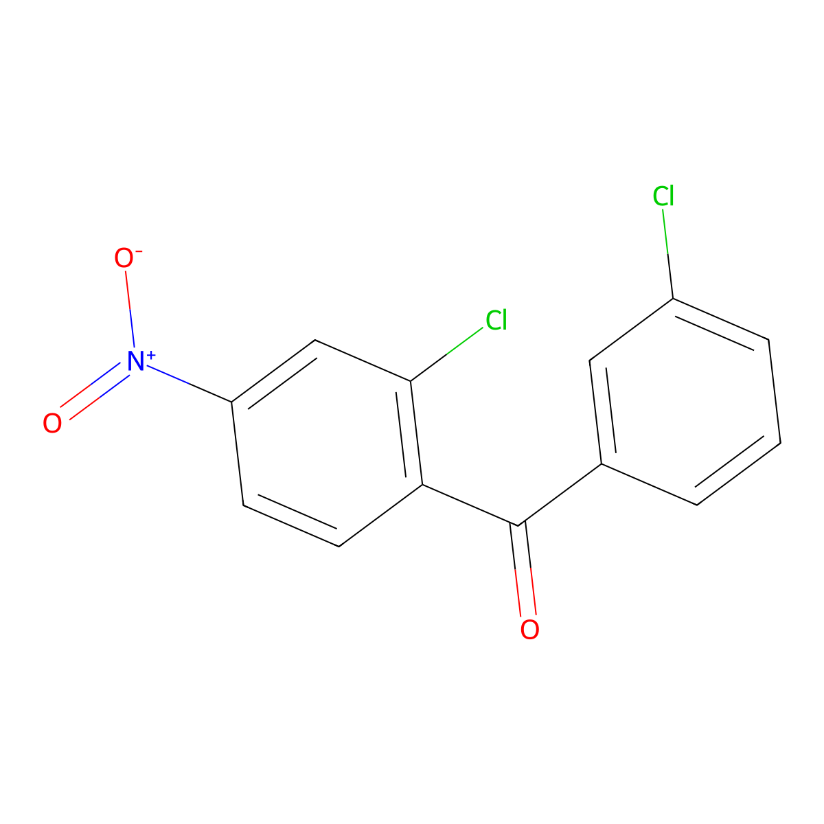 (2-Chloro-4-nitrophenyl)(3-chlorophenyl)methanone molecular structure, CAS 2748183-68-6
