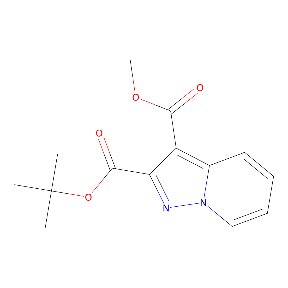 2-(Tert-butyl) 3-methyl pyrazolo[1,5-a]pyridine-2,3-dicarboxylate molecular structure, CAS 2748184-31-6