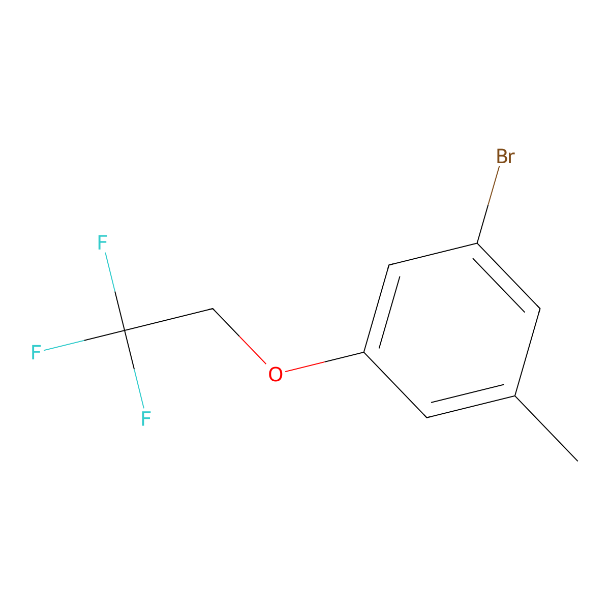 1-Bromo-3-methyl-5-(2,2,2-trifluoroethoxy)benzene molecular structure, CAS 2748251-10-5