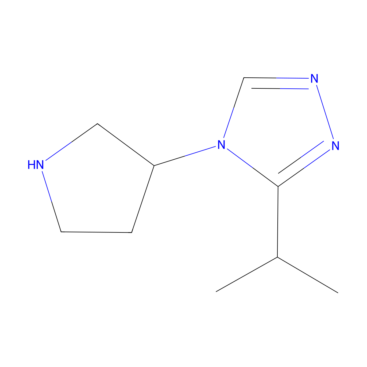 3-Isopropyl-4-(pyrrolidin-3-yl)-4H-1,2,4-triazole molecular structure, CAS 2748259-76-7