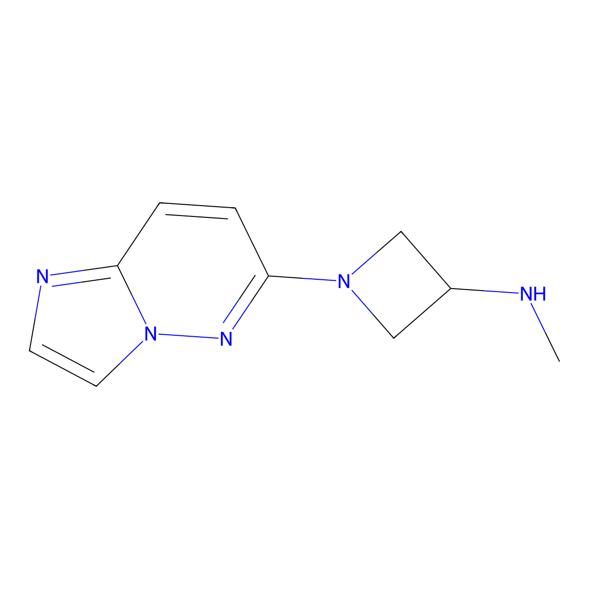 1-(Imidazo[1,2-b]pyridazin-6-yl)-N-methylazetidin-3-amine molecular structure, CAS 2748261-80-3