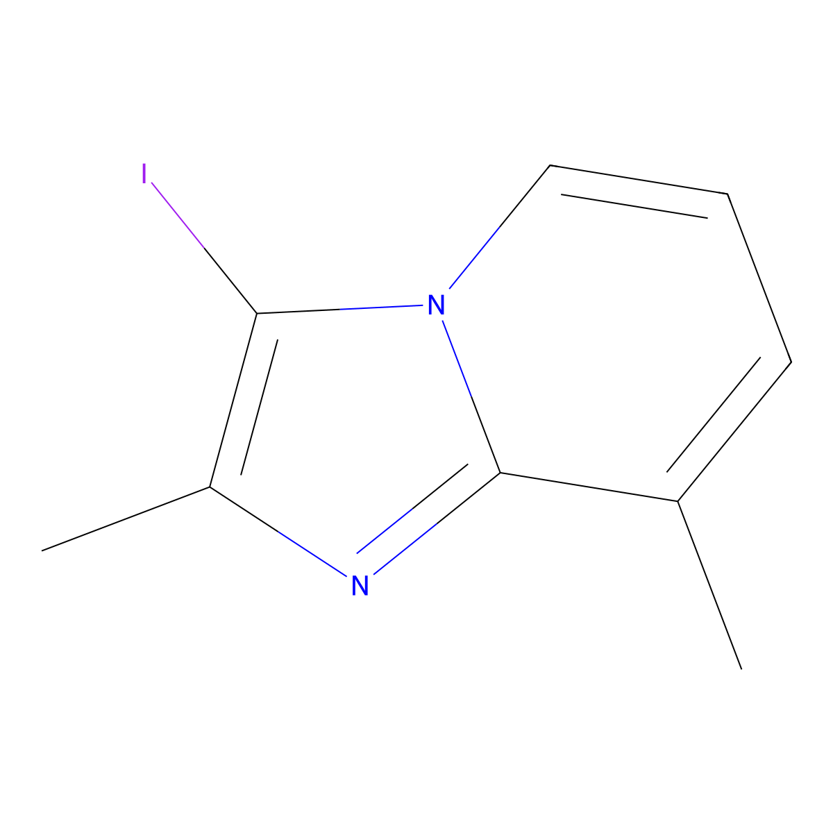 3-Iodo-2,8-dimethylimidazo[1,2-a]pyridine molecular structure, CAS 2748263-04-7