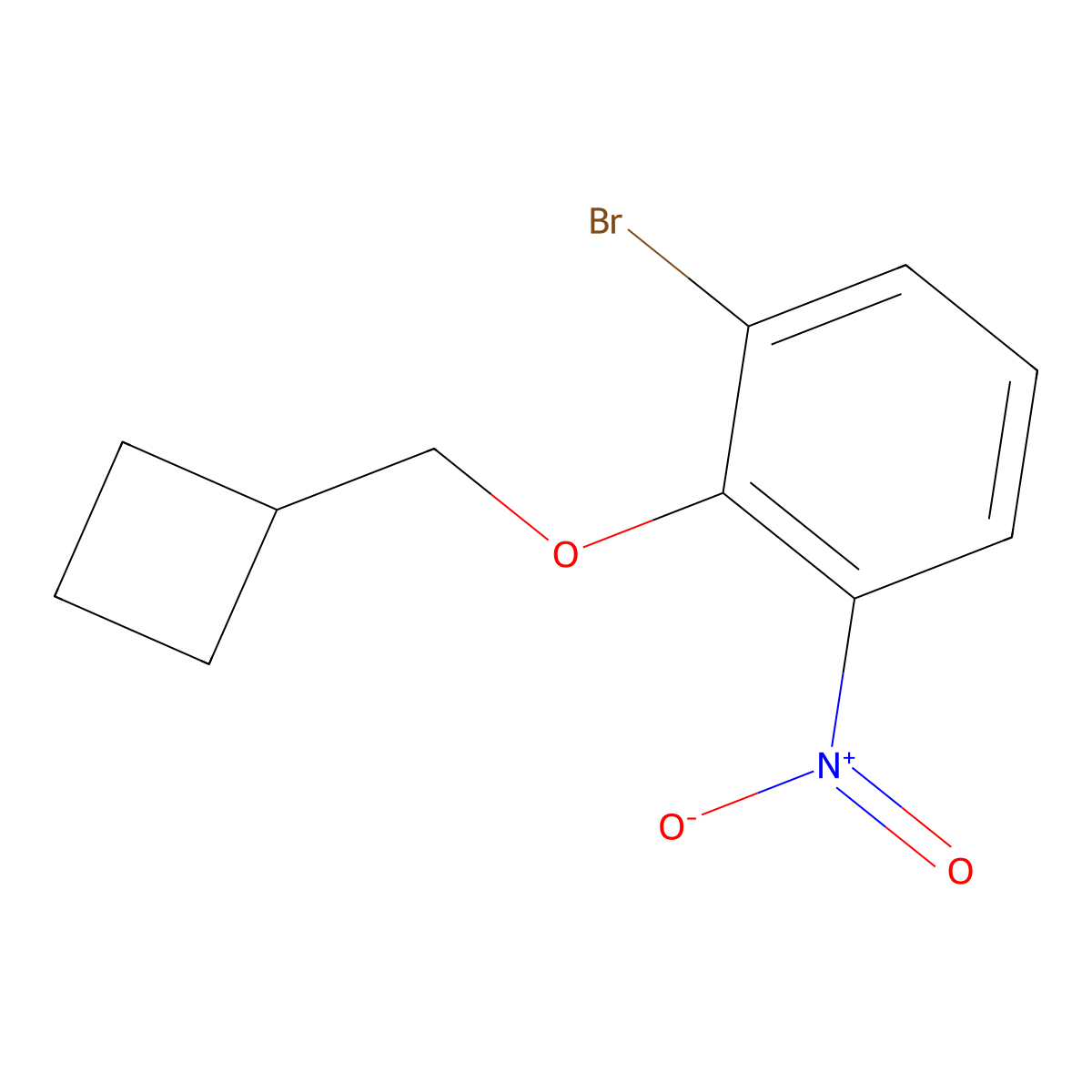 1-Bromo-2-(cyclobutylmethoxy)-3-nitrobenzene molecular structure, CAS 2748276-93-7