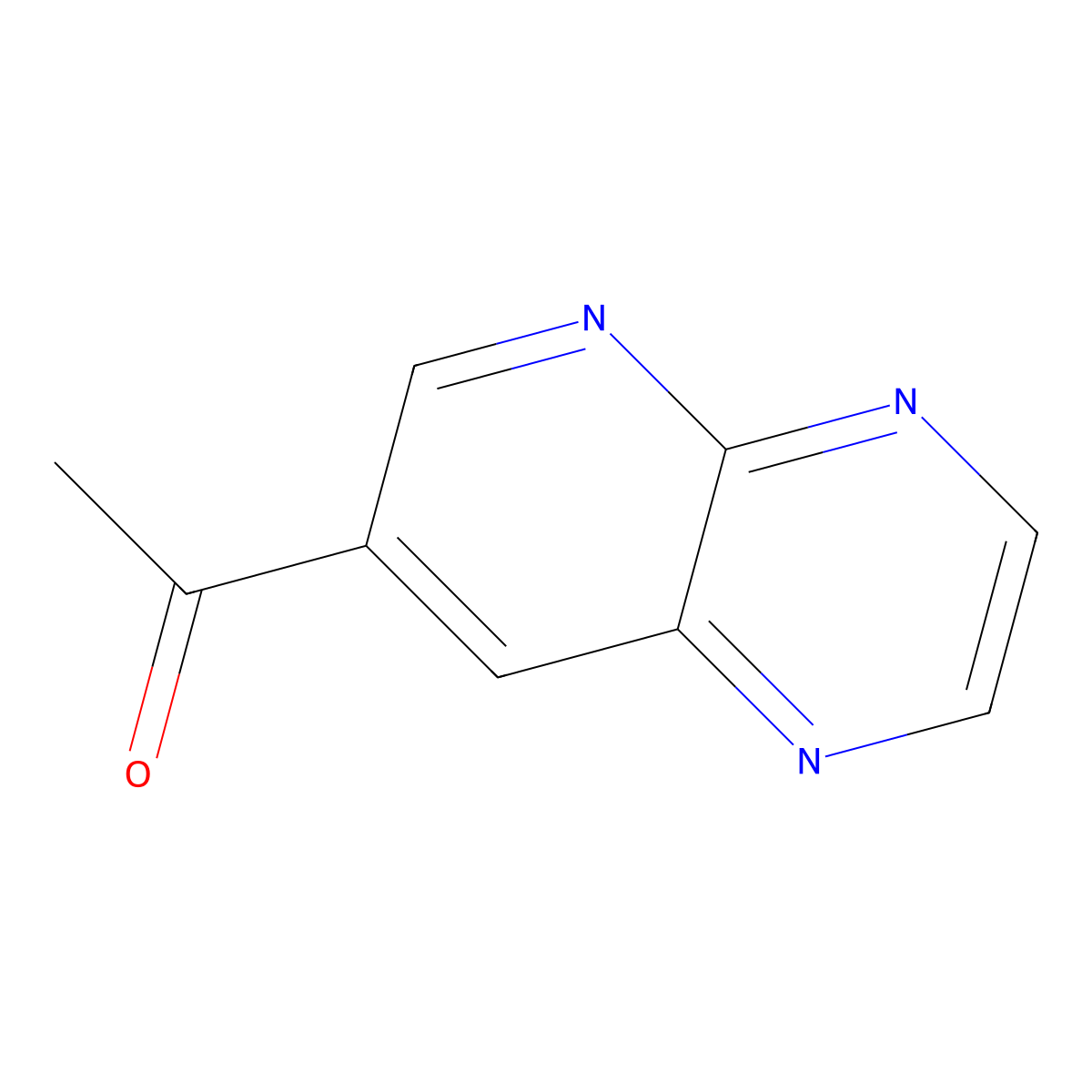 1-(Pyrido[2,3-b]pyrazin-7-yl)ethan-1-one molecular structure, CAS 2748288-11-9