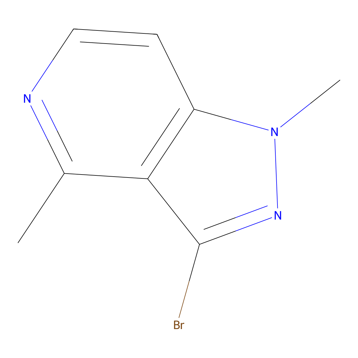 3-Bromo-1,4-dimethyl-1H-pyrazolo[4,3-c]pyridine molecular structure, CAS 2748289-15-6