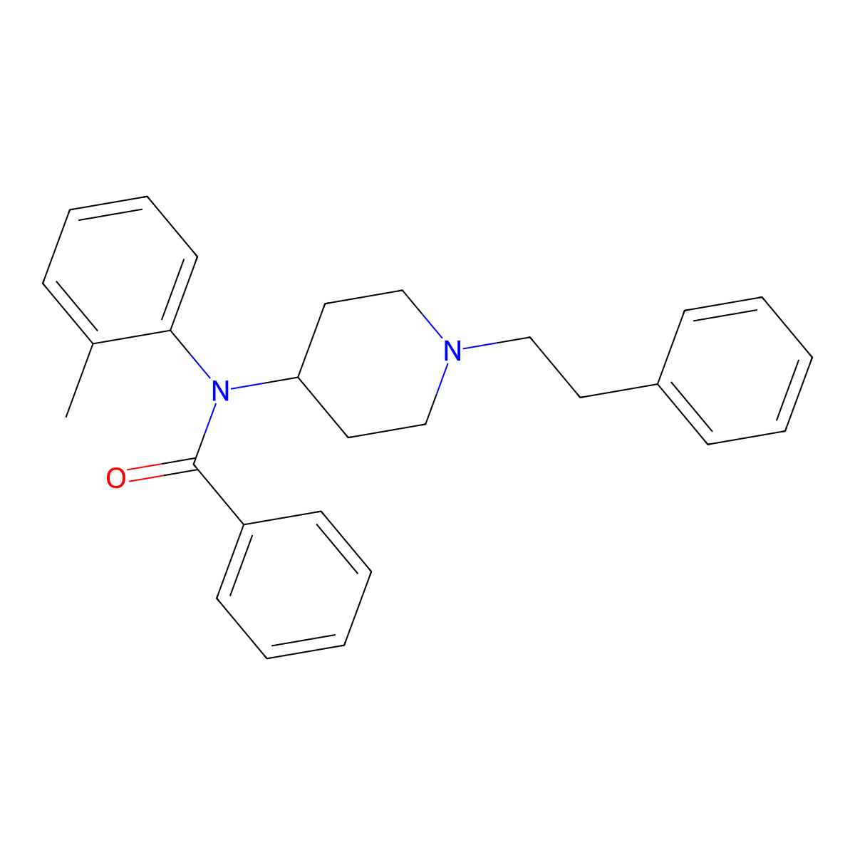 o-Methyl-benzoylfentanyl molecular structure, CAS 2748290-10-8