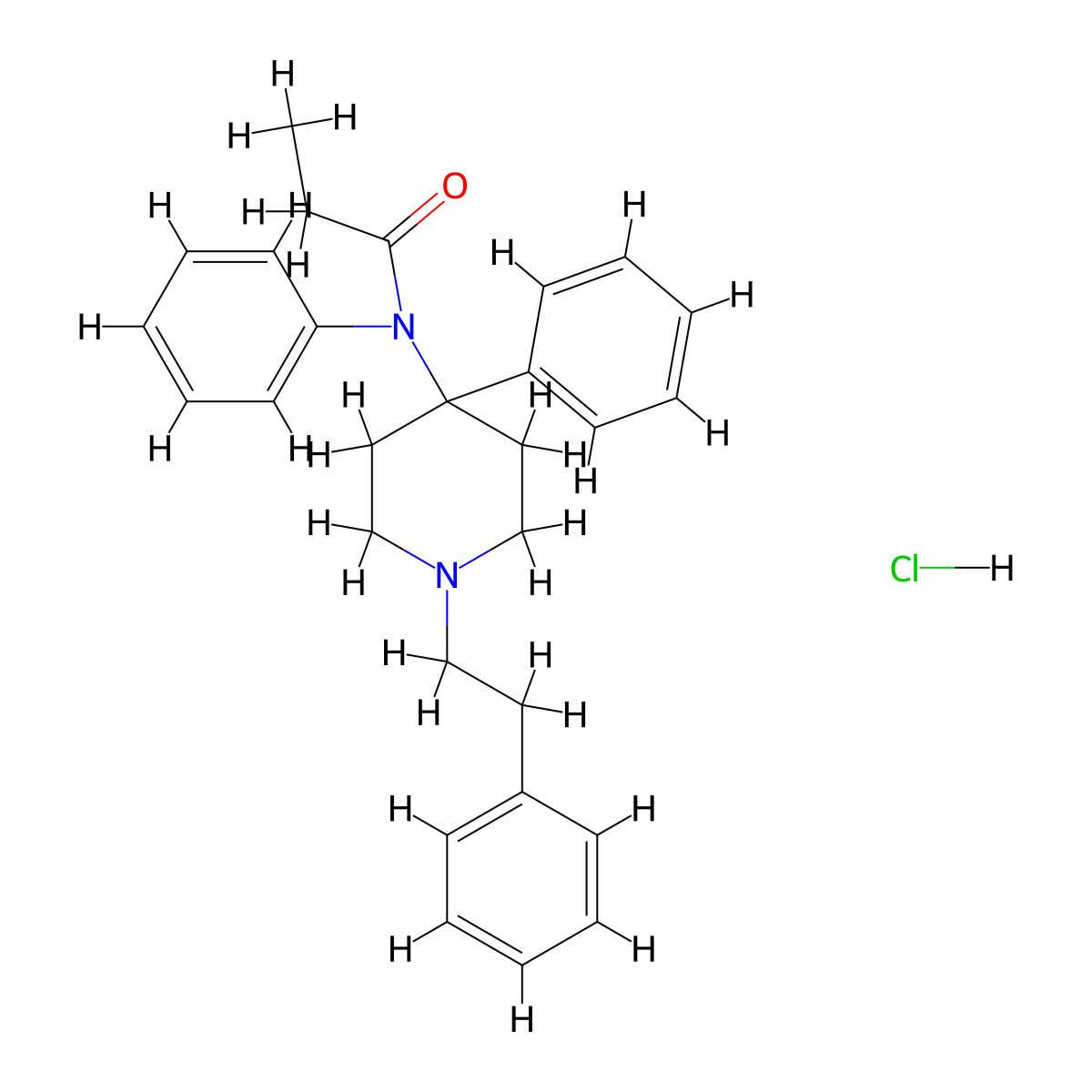 4-Phenyl fentanyl hydrochloride molecular structure, CAS 2748301-34-8