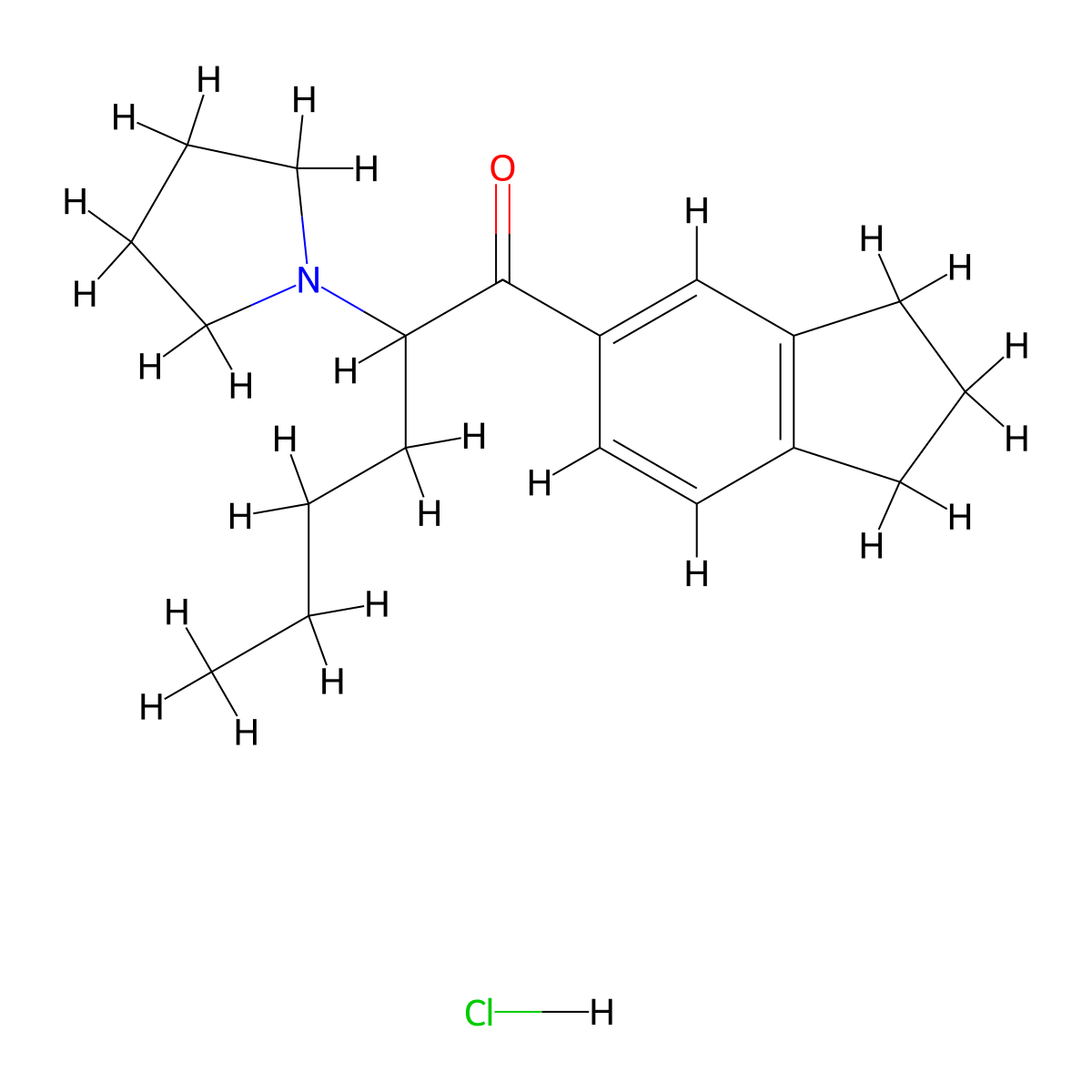3',4'-trimethylene-alpha-Pyrrolidinohexanophenone (hydrochloride) molecular structure, CAS 2748304-64-3