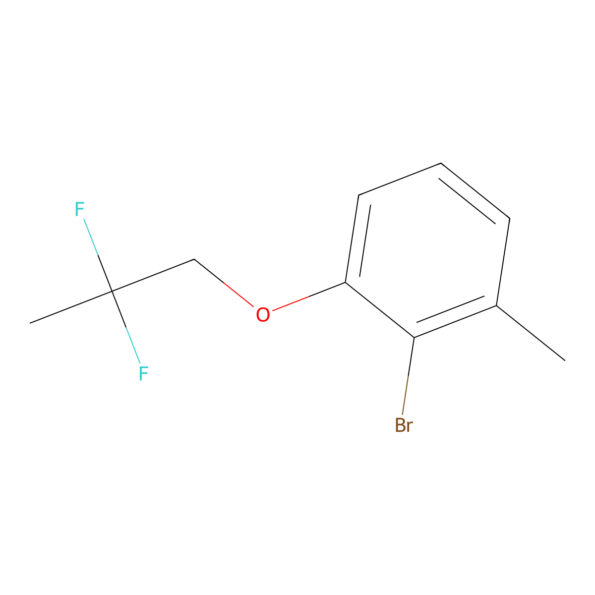 2-Bromo-1-(2,2-difluoropropoxy)-3-methylbenzene molecular structure, CAS 2748314-47-6