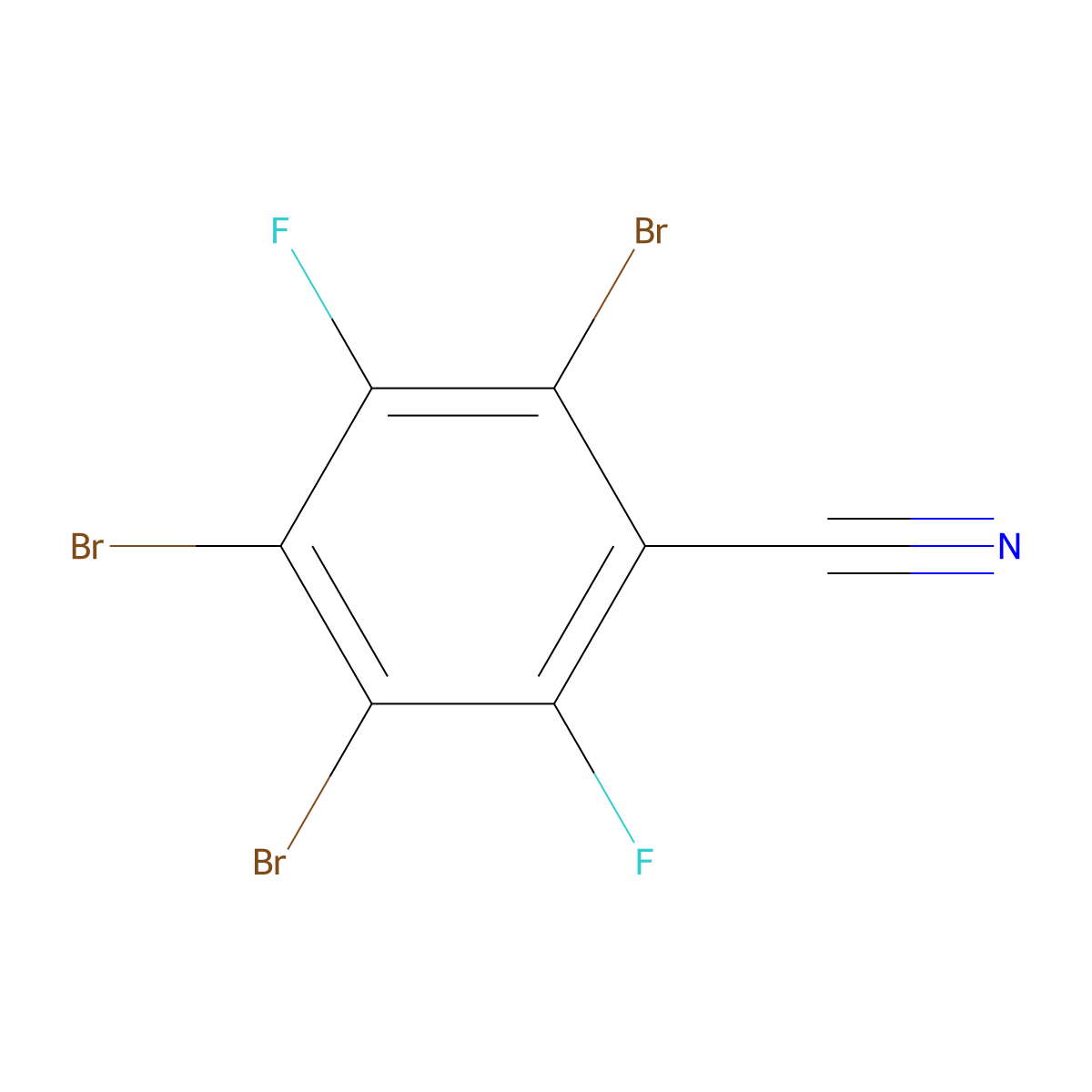 2,4,5-Tribromo-3,6-difluorobenzonitrile molecular structure, CAS 2748319-68-6