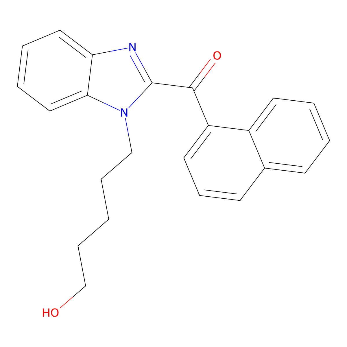 FUBIMINA N-(5-hydroxypentyl) metabolite molecular structure, CAS 2748343-95-3