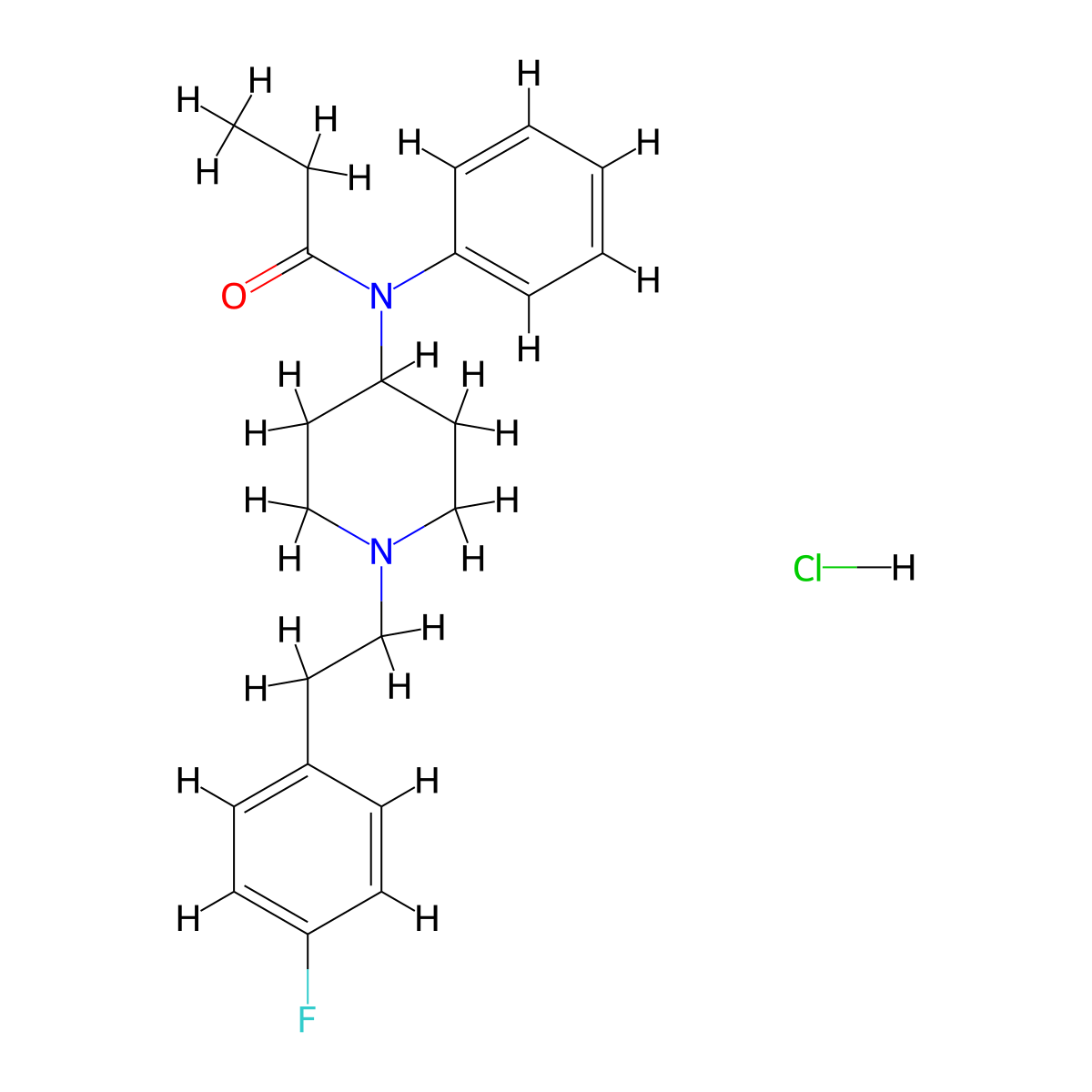 4'-Fluorofentanyl hydrochloride molecular structure, CAS 2748343-99-7