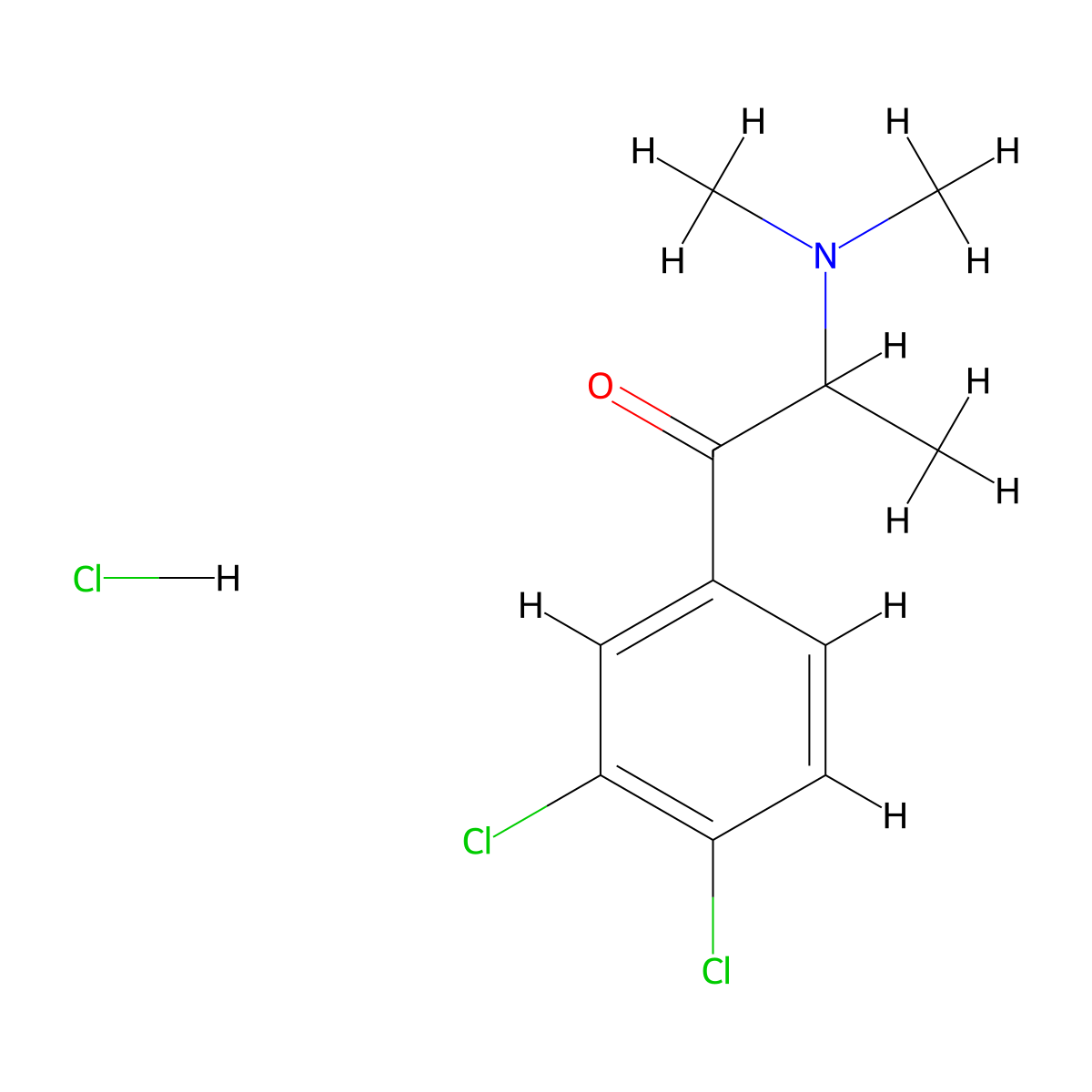 3,4-Dichloro-N,N-dimethcathinone (hydrochloride) molecular structure, CAS 2748344-06-9