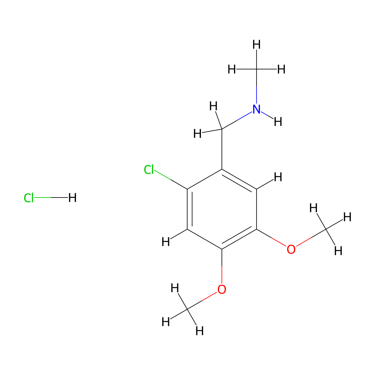 [(2-Chloro-4,5-dimethoxyphenyl)methyl](methyl)amine hydrochloride molecular structure, CAS 2748352-73-8