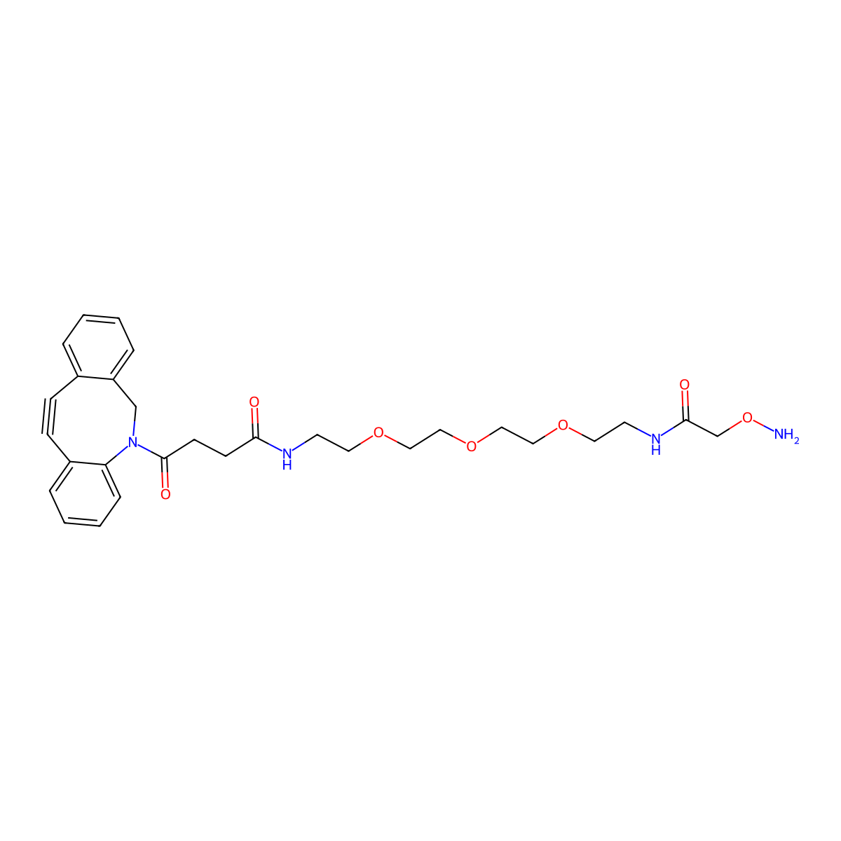DBCO-PEG3-oxyamine molecular structure, CAS 2748394-67-2