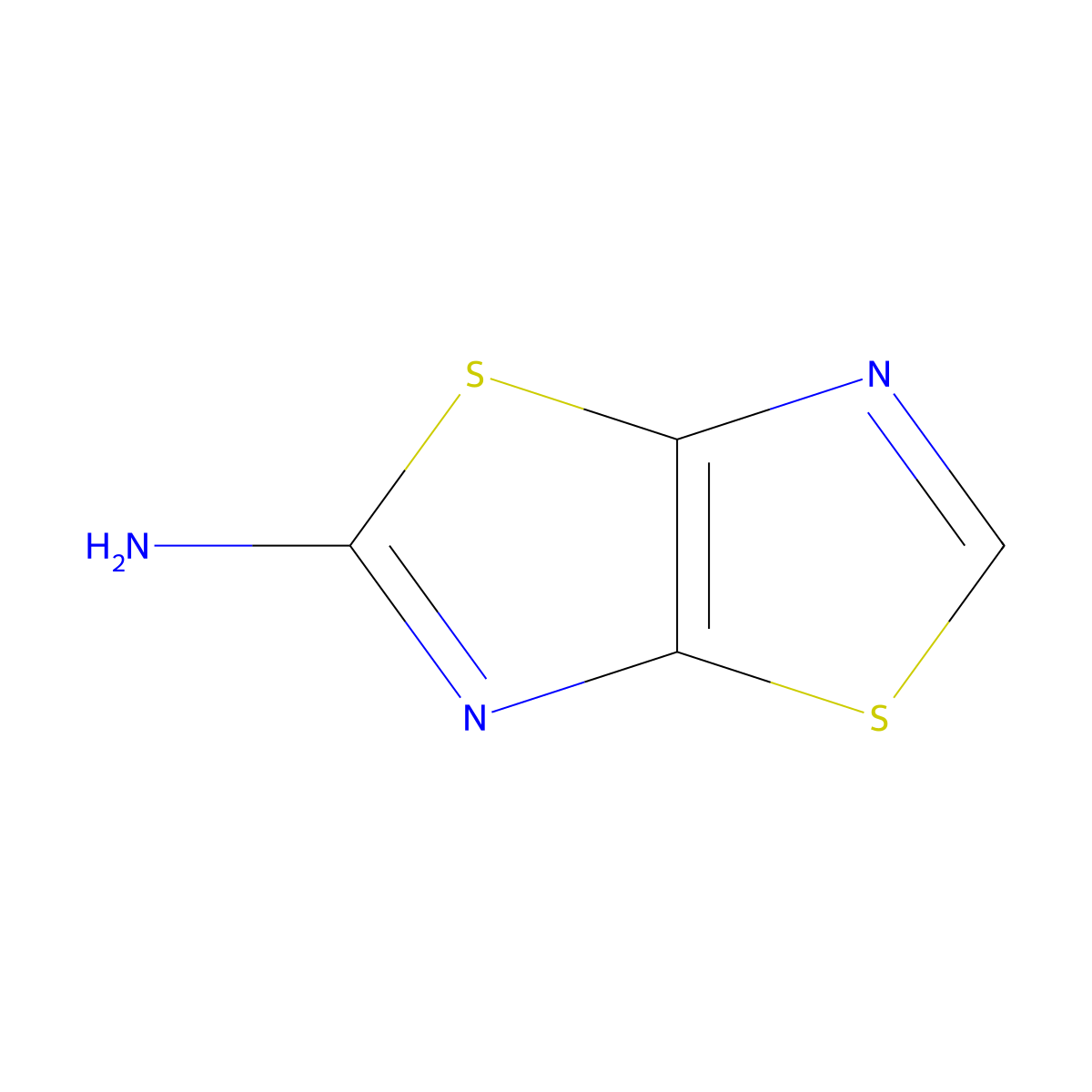 [1,3]Thiazolo[5,4-d][1,3]thiazol-2-amine molecular structure, CAS 27484-65-7
