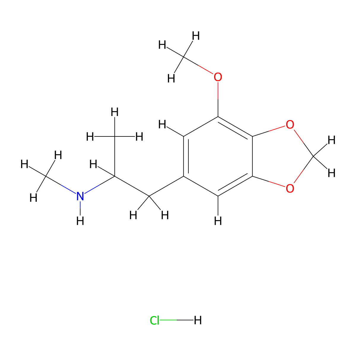 1-(7-methoxybenzo[d][1,3]dioxol-5-yl)-N-methylpropan-2-amine,monohydrochloride molecular structure, CAS 2748409-20-1