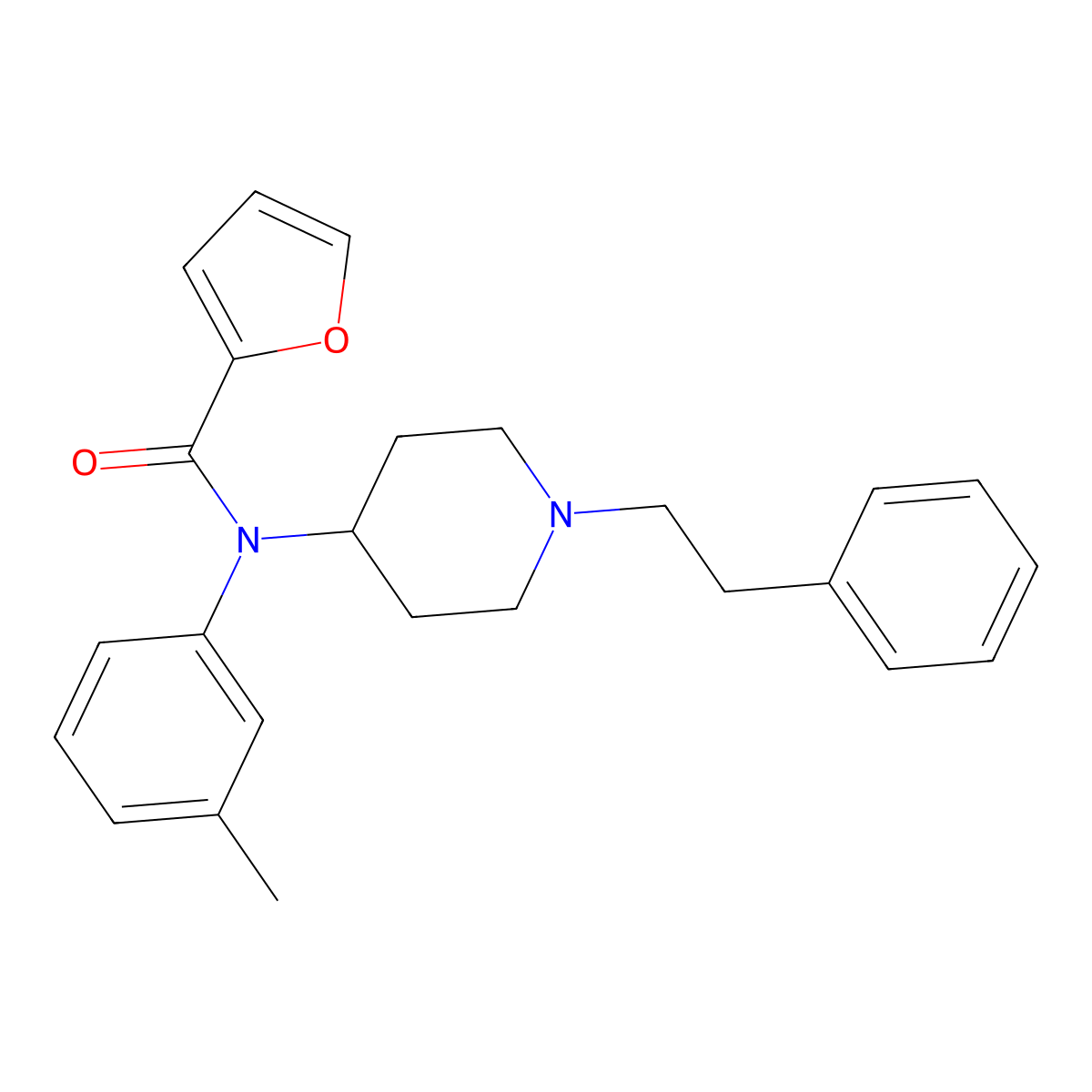 m-Methyl-furanylfentanyl molecular structure, CAS 2748409-33-6