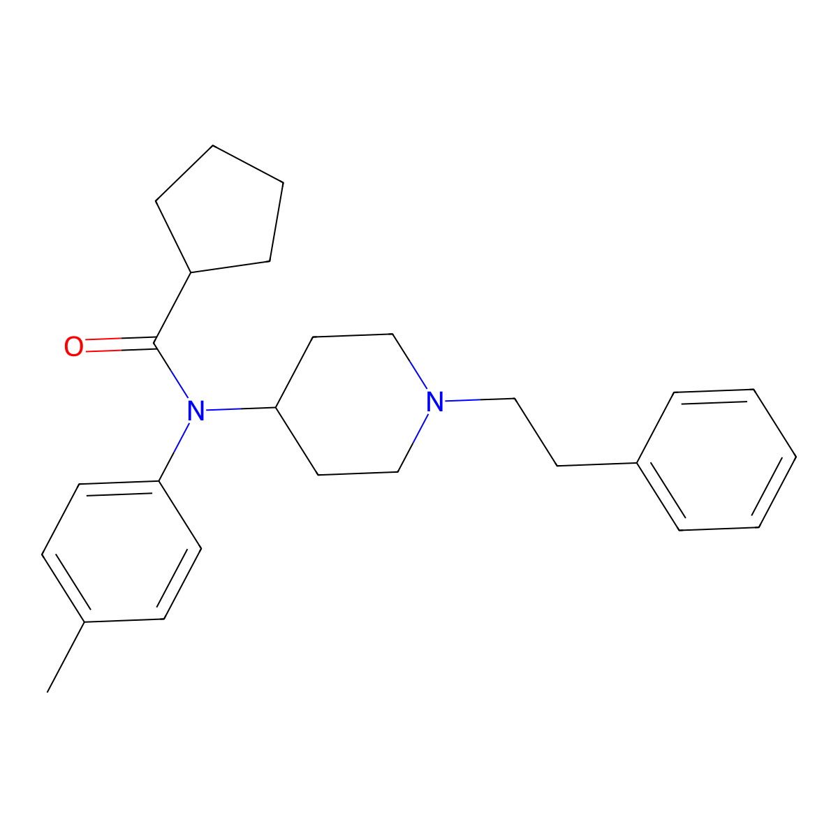 p-methyl Cyclopentyl fentanyl molecular structure, CAS 2748409-67-6