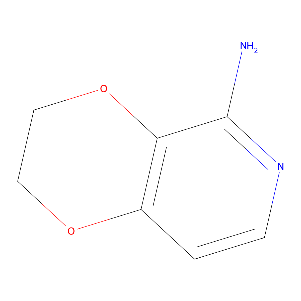 2H,3H-[1,4]dioxino[2,3-c]pyridin-5-amine molecular structure, CAS 2748455-32-3
