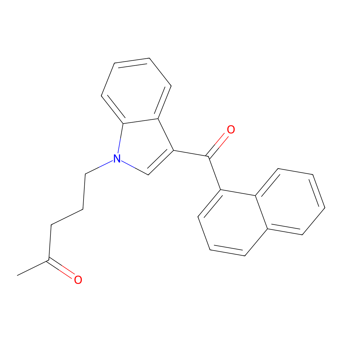 JWH 018 N-(4-oxo-pentyl) metabolite molecular structure, CAS 2748474-41-9