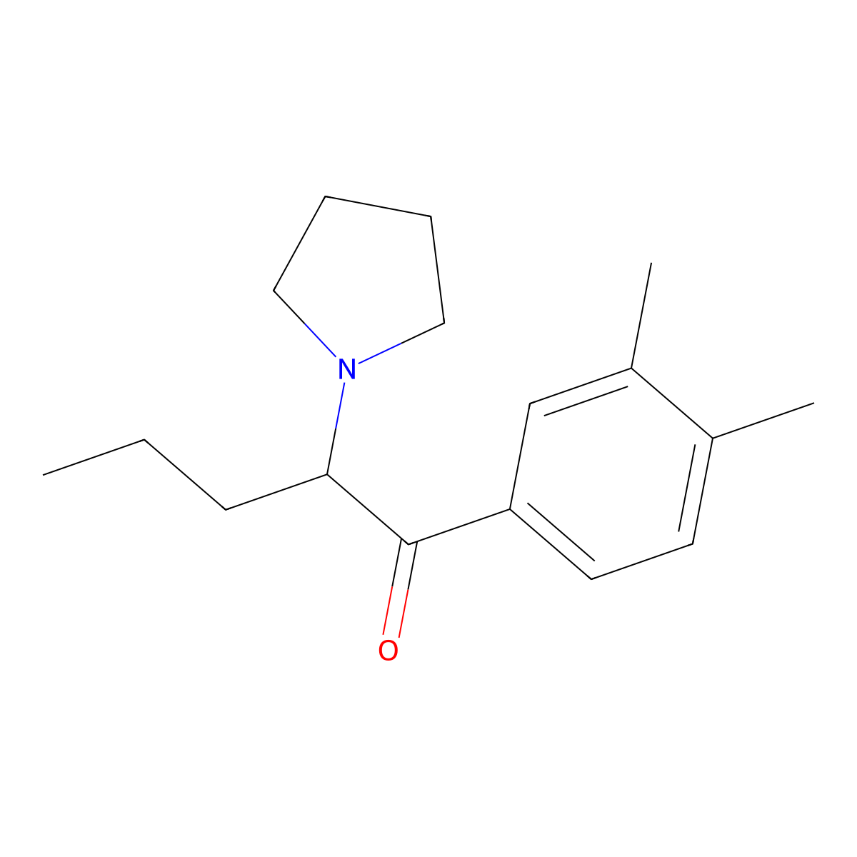 1-(3,4-Dimethylphenyl)-2-(pyrrolidin-1-yl)pentan-1-one molecular structure, CAS 2748485-14-3
